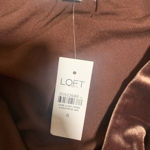 Ann Taylor Loft - Brown Velvet skirt size 6
